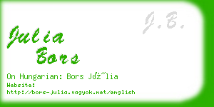 julia bors business card